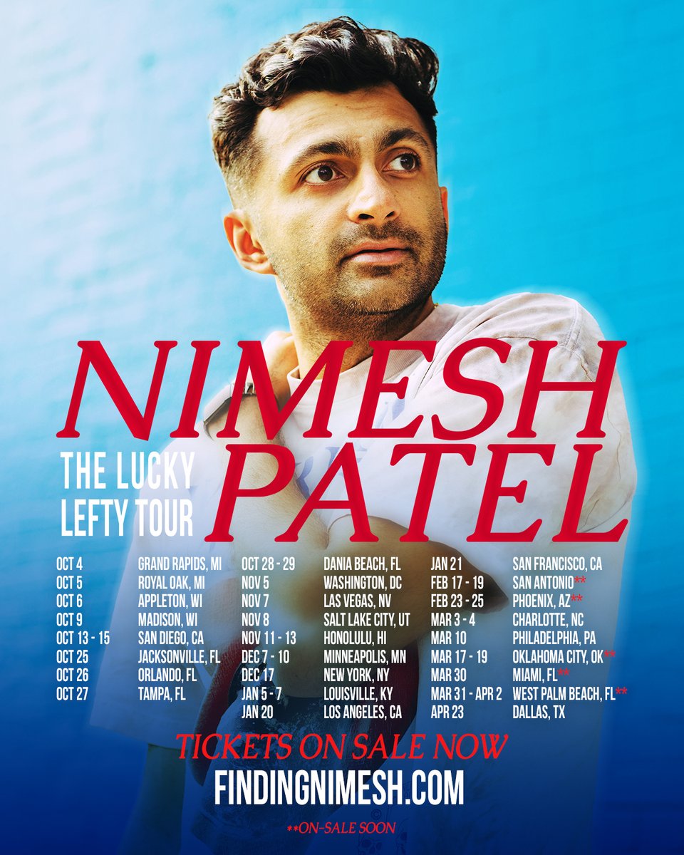 Nimesh Patel 2026 concert poster